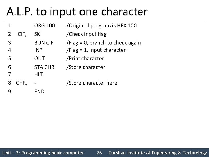 A. L. P. to input one character 1 2 CIF, 3 4 5 6 A. L. P. to input one character 1 2 CIF, 3 4 5 6