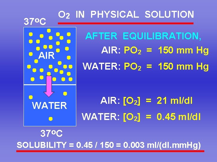 37 o. C O 2 IN PHYSICAL SOLUTION AIR AFTER EQUILIBRATION, AIR: PO 2