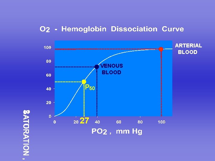 ARTERIAL BLOOD VENOUS BLOOD P 50 27 