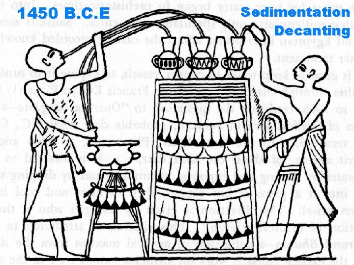 1450 B. C. E Sedimentation Decanting 