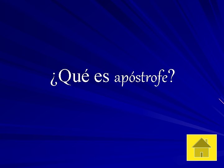 ¿Qué es apóstrofe? 