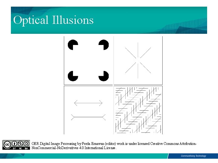 Optical Illusions OER Digital Image Processing by Ferda Ernawan (editor) work is under licensed