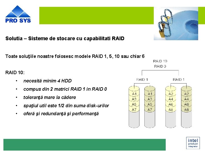 Solutia – Sisteme de stocare cu capabilitati RAID Toate soluţiile noastre folosesc modele RAID