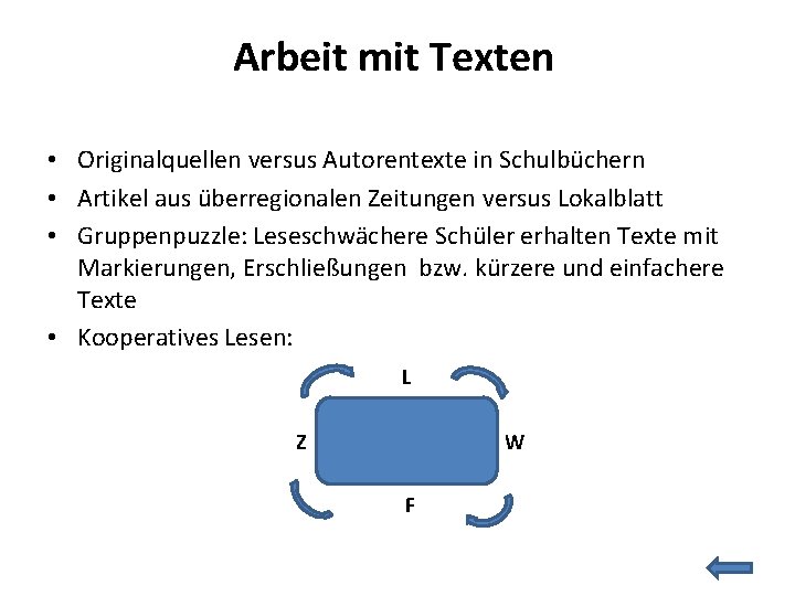 Arbeit mit Texten • Originalquellen versus Autorentexte in Schulbüchern • Artikel aus überregionalen Zeitungen