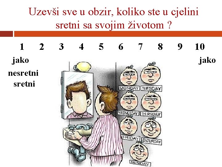 Uzevši sve u obzir, koliko ste u cjelini sretni sa svojim životom ? 1