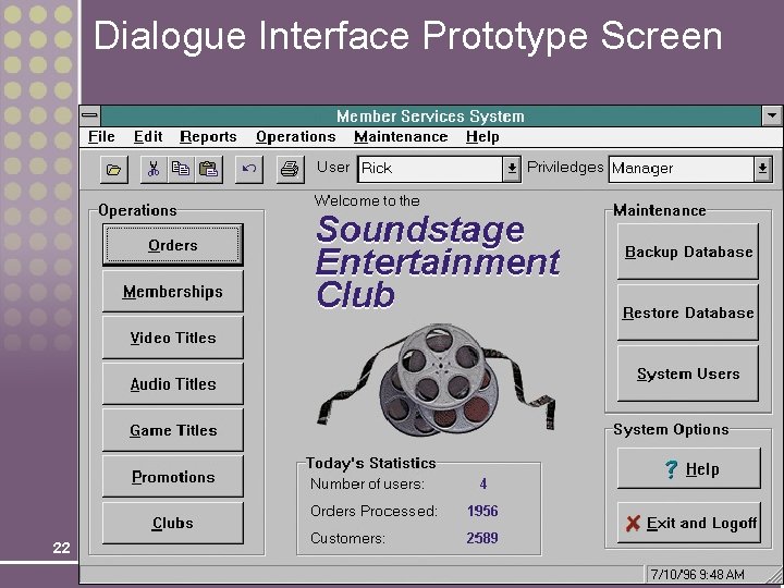 Dialogue Interface Prototype Screen 22 Dialogue Interface Prototype Screen 22