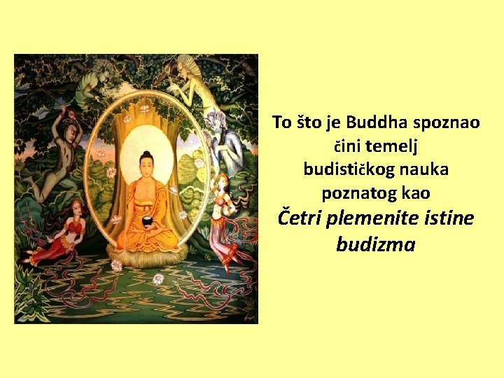 To što je Buddha spoznao čini temelj budističkog nauka poznatog kao Četri plemenite istine