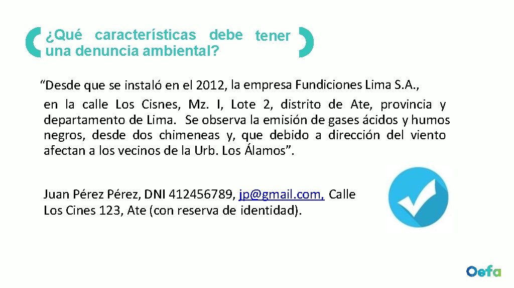 ¿Qué características debe tener una denuncia ambiental? “Desde que se instaló en el 2012,