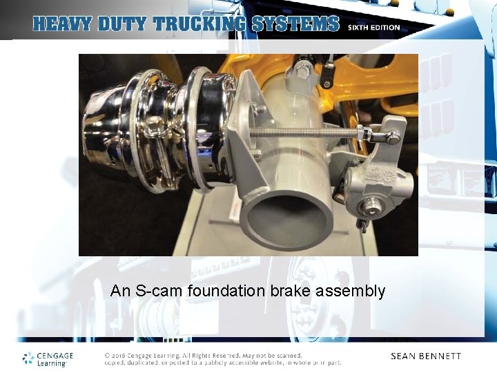 An S-cam foundation brake assembly 