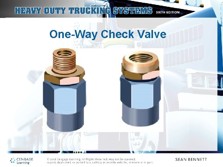 One-Way Check Valve 