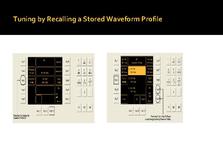 Tuning by Recalling a Stored Waveform Profile 