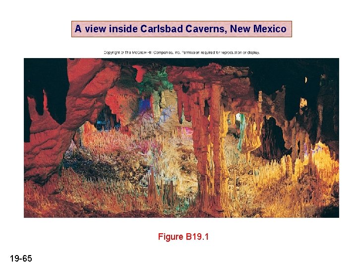 A view inside Carlsbad Caverns, New Mexico Figure B 19. 1 19 -65 A view inside Carlsbad Caverns, New Mexico Figure B 19. 1 19 -65