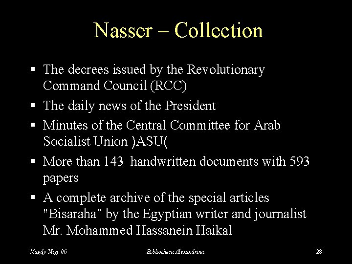 Nasser – Collection § The decrees issued by the Revolutionary Command Council (RCC) §