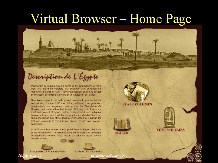 Virtual Browser – Home Page Magdy Nagi 06 Bibliotheca Alexandrina 90 