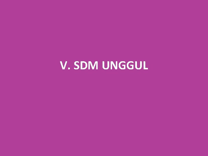 V. SDM UNGGUL 