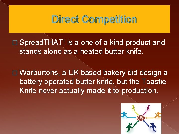 Direct Competition � Spread. THAT! is a one of a kind product and stands