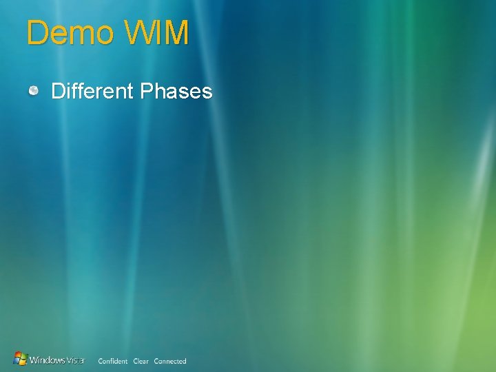 Demo WIM Different Phases 