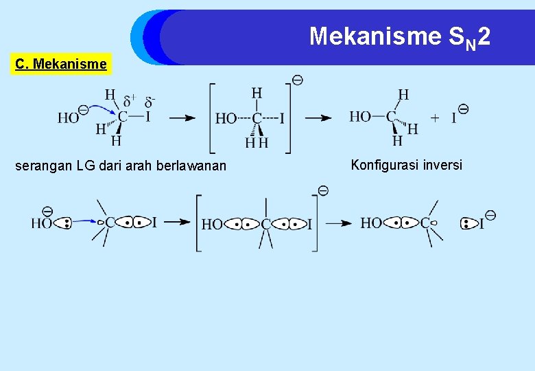 Mekanisme SN 2 C. Mekanisme serangan LG dari arah berlawanan Konfigurasi inversi 