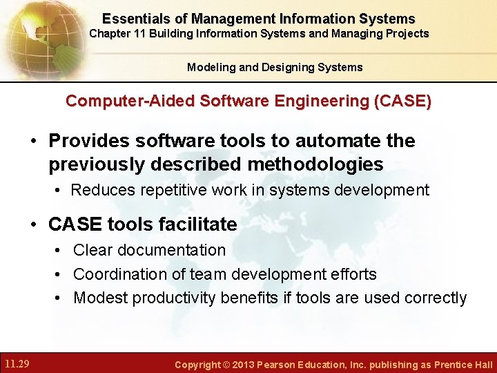 Essentials of Management Information Systems Chapter 11 Building Information Systems and Managing Projects Modeling