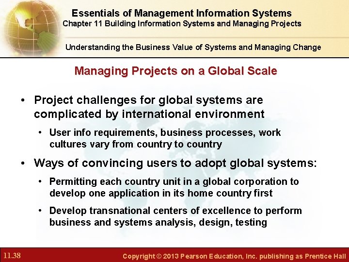 Essentials of Management Information Systems Chapter 11 Building Information Systems and Managing Projects Understanding