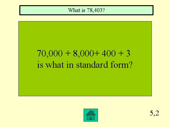 What is 78, 403? 70, 000 + 8, 000+ 400 + 3 is what