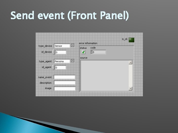 Send event (Front Panel) 