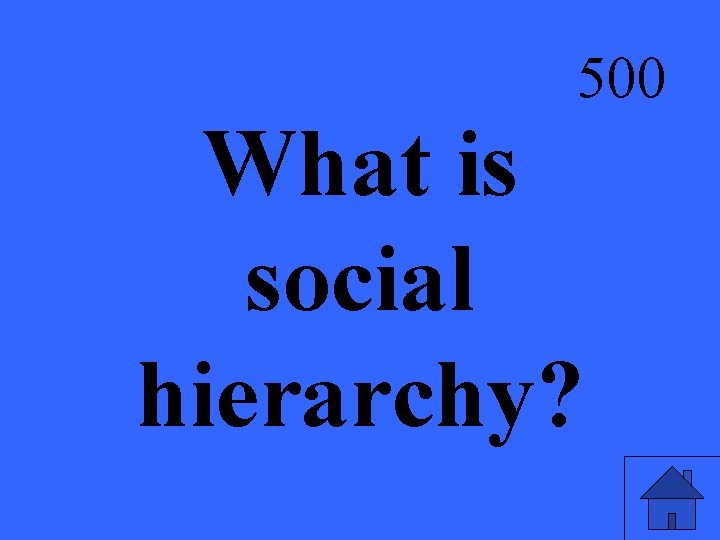 500 What is social hierarchy? 
