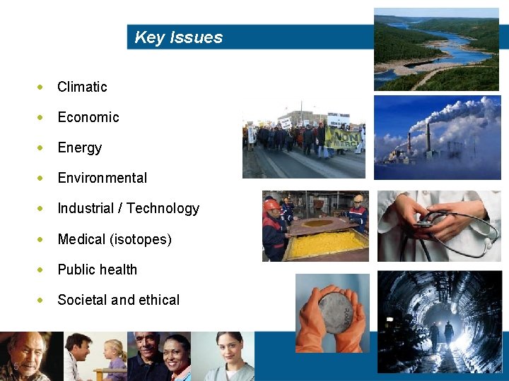 Key Issues · Climatic · Economic · Energy · Environmental · Industrial / Technology