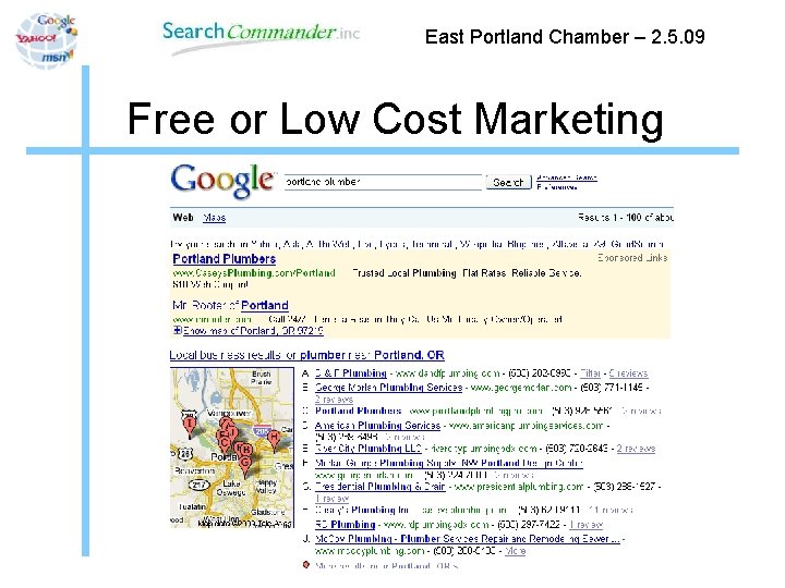 East Portland Chamber – 2. 5. 09 Free or Low Cost Marketing 