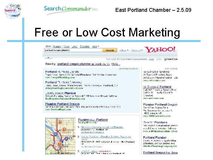 East Portland Chamber – 2. 5. 09 Free or Low Cost Marketing 