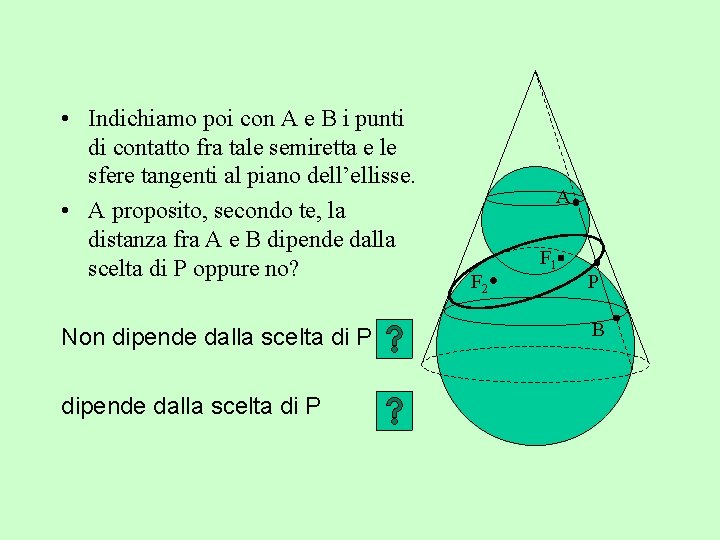  • Indichiamo poi con A e B i punti di contatto fra tale
