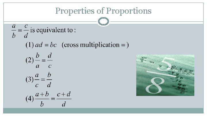 Properties of Proportions 