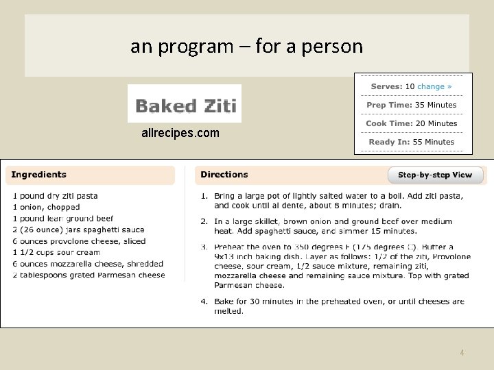 an program – for a person allrecipes. com 4 