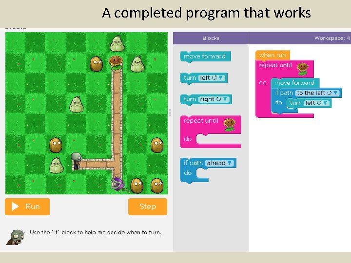A completed program that works 