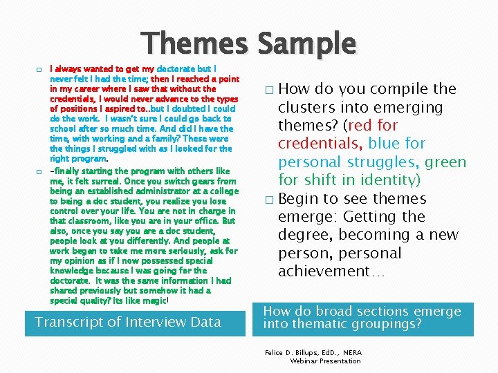 � � Themes Sample I always wanted to get my doctorate but I never