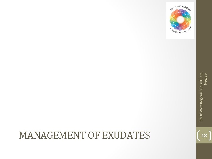 MANAGEMENT OF EXUDATES 18 South West Regional Wound Care Program 