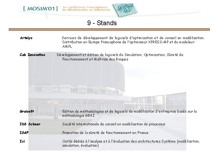 9 - Stands Artelys Cab Innovation Services de développement de logiciels d'optimisation et de