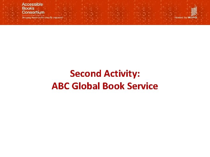 Second Activity: ABC Global Book Service 