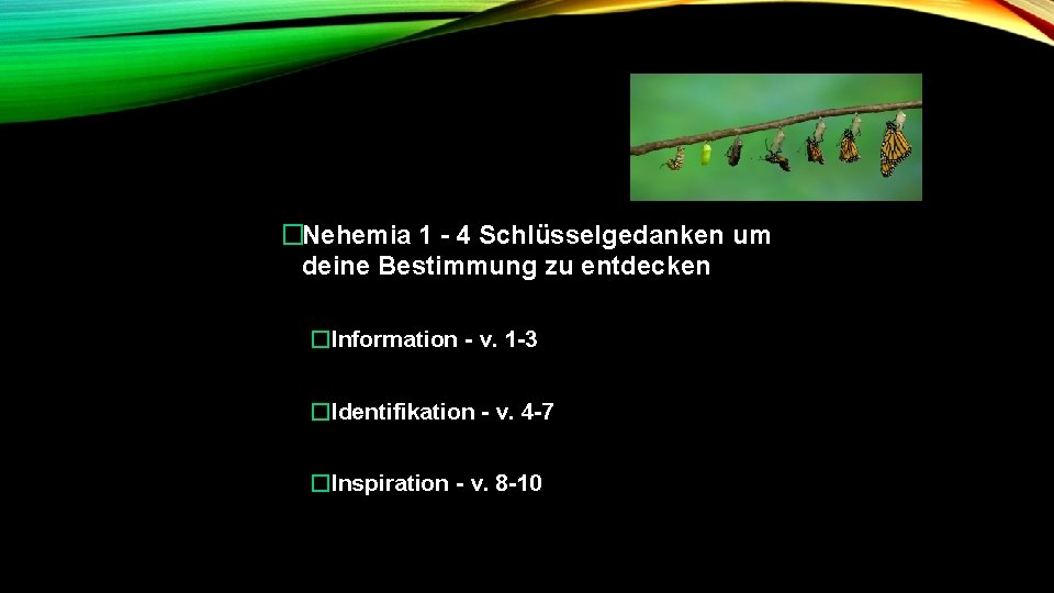 �Nehemia 1 - 4 Schlüsselgedanken um deine Bestimmung zu entdecken �Information - v. 1