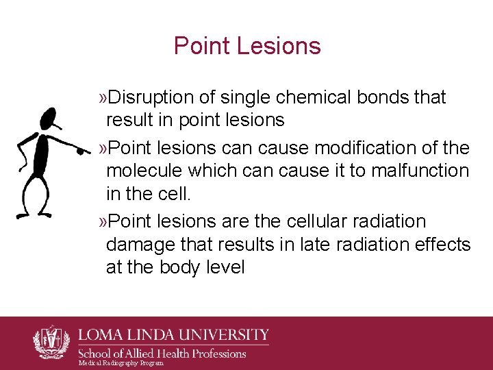 Point Lesions » Disruption of single chemical bonds that result in point lesions » Point Lesions » Disruption of single chemical bonds that result in point lesions »