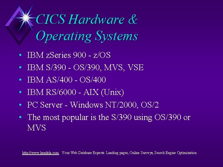 CICS Hardware & Operating Systems • • • IBM z. Series 900 - z/OS CICS Hardware & Operating Systems • • • IBM z. Series 900 - z/OS
