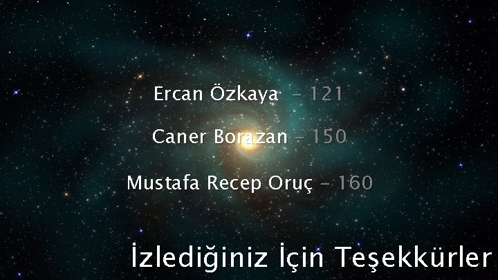 Ercan Özkaya - 121 Caner Borazan – 150 Mustafa Recep Oruç - 160 İzlediğiniz Ercan Özkaya - 121 Caner Borazan – 150 Mustafa Recep Oruç - 160 İzlediğiniz