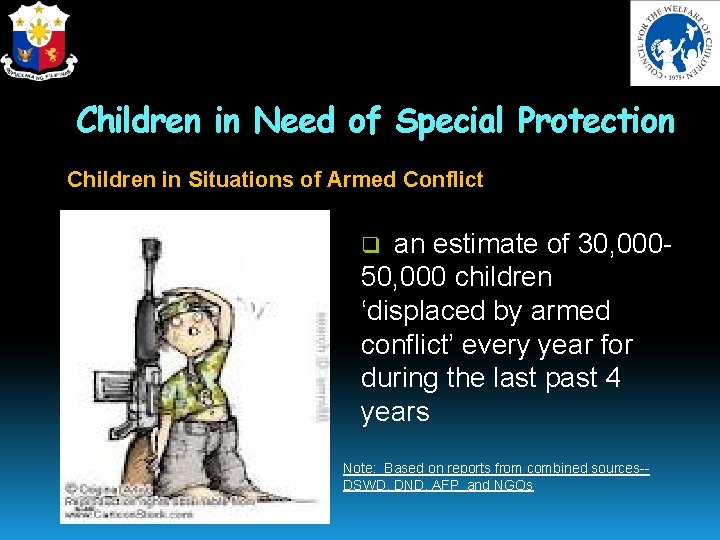 Children in Need of Special Protection Children in Situations of Armed Conflict an estimate