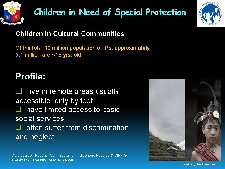 Children in Need of Special Protection Children in Cultural Communities Of the total 12