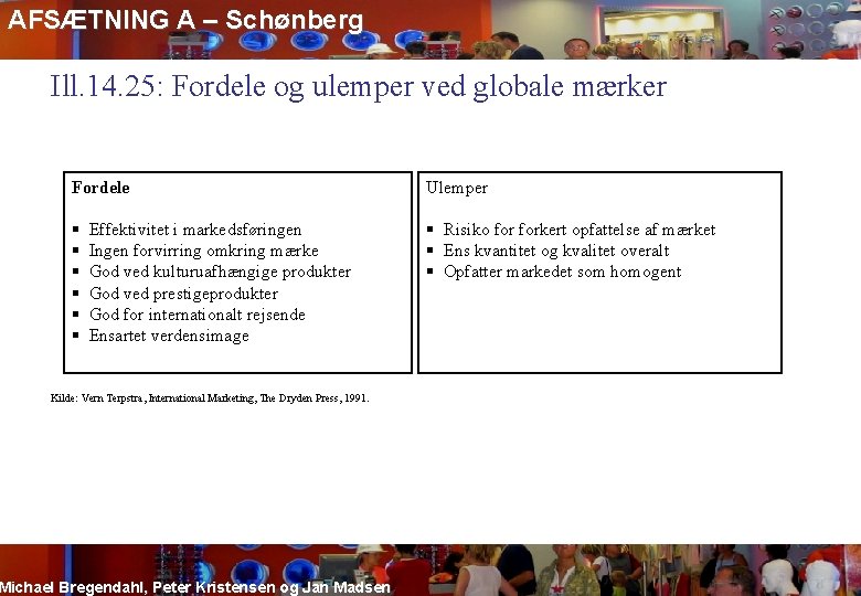 AFSÆTNING A – Schønberg Ill. 14. 25: Fordele og ulemper ved globale mærker Fordele