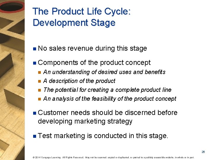 The Product Life Cycle: Development Stage n No sales revenue during this stage n