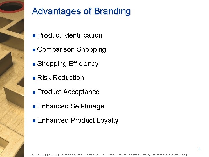 Advantages of Branding n Product Identification n Comparison n Shopping n Risk Shopping Efficiency