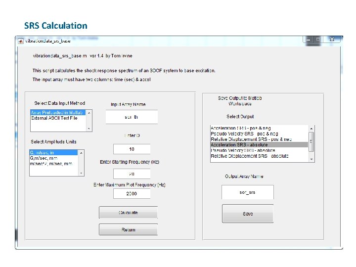 SRS Calculation 