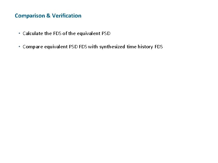 Comparison & Verification • Calculate the FDS of the equivalent PSD • Compare equivalent