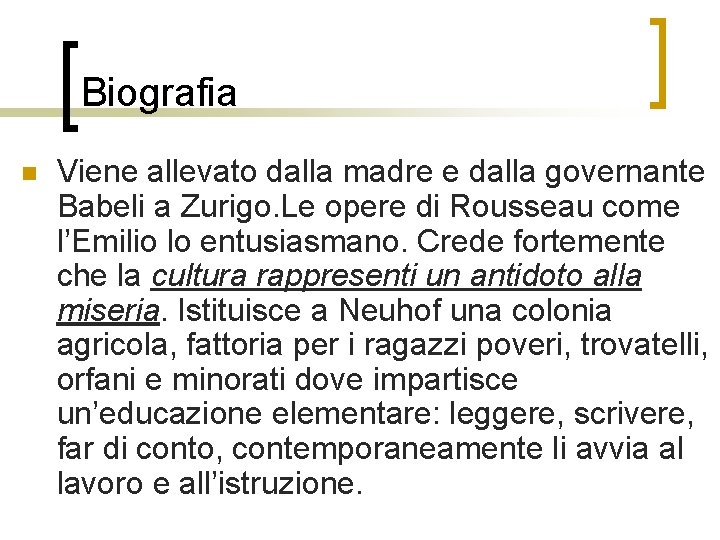 Biografia n Viene allevato dalla madre e dalla governante Babeli a Zurigo. Le opere